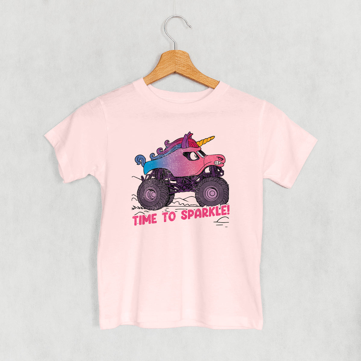Time To Sparkle Unicorn Monster Truck (Kids) - clothing by TeeHivey.com (Image 1)