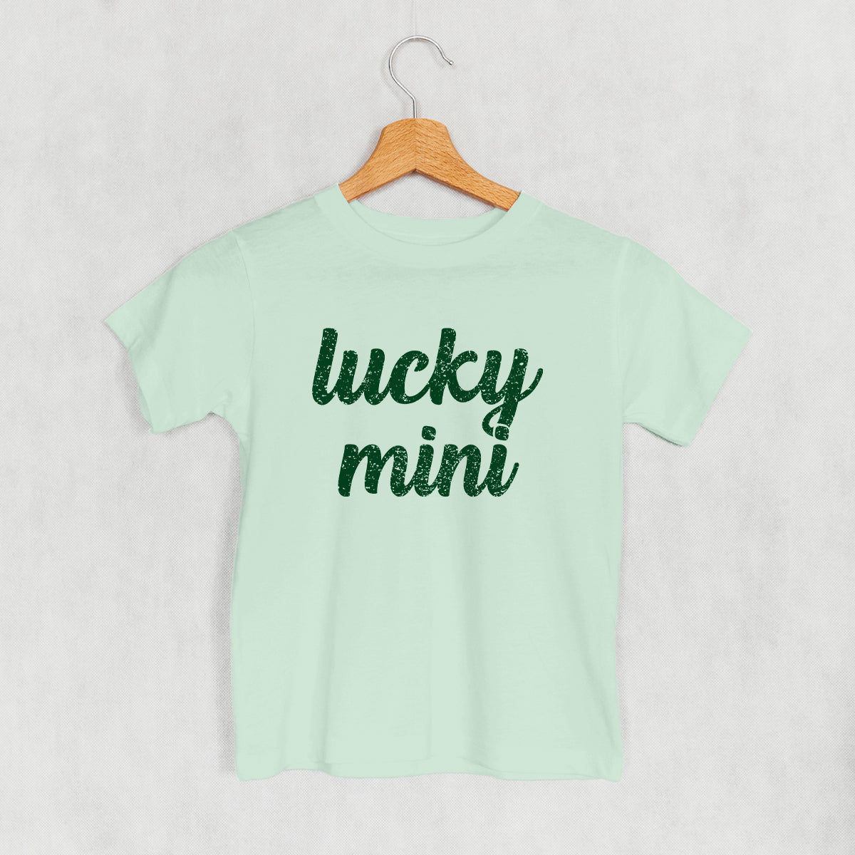 Lucky Mini Green Script (Kids) - clothing by TeeHivey.com (Image 4)