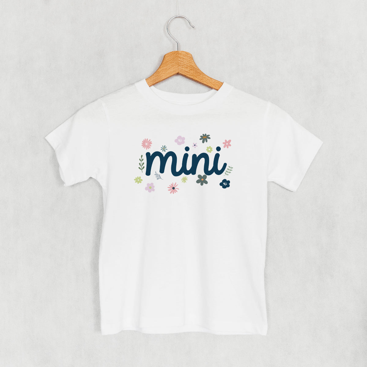 Mini (Dainty Flower Script) (Kids) - clothing by TeeHivey.com (Image 2)