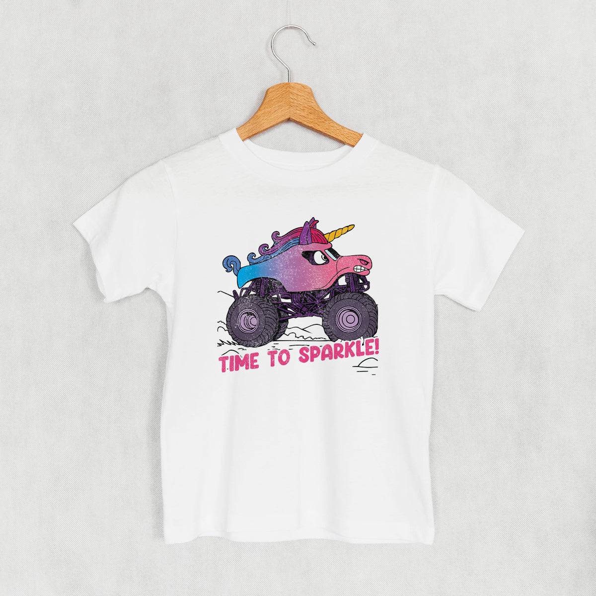 Time To Sparkle Unicorn Monster Truck (Kids) - clothing by TeeHivey.com (Image 3)