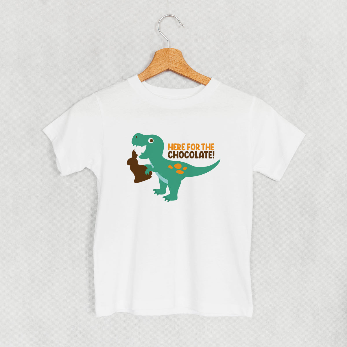 Here For The Chocolate Dino (Kids) - clothing by TeeHivey.com (Image 4)