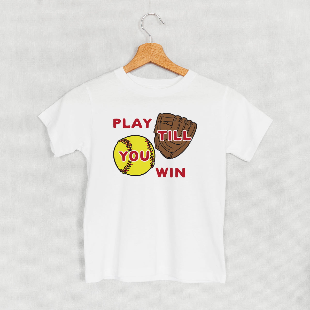 Play Till You Win Softball (Kids) - clothing by TeeHivey.com (Image 1)