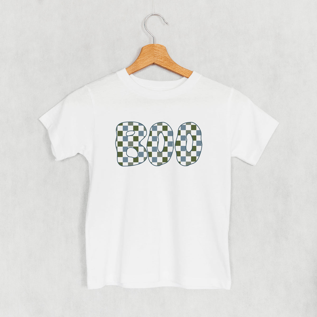 Boo Checkered (Blue & Green) (Kids) - clothing by TeeHivey.com (Image 5)