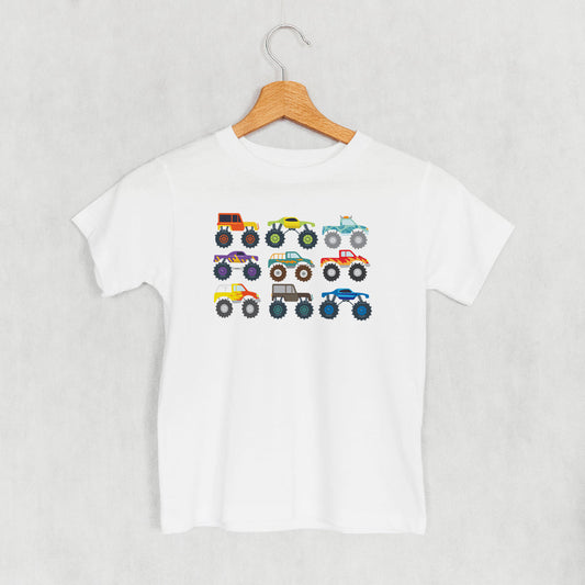 Colorful Monster Truck Doodle (Kids) - clothing by TeeHivey.com (Image 1)