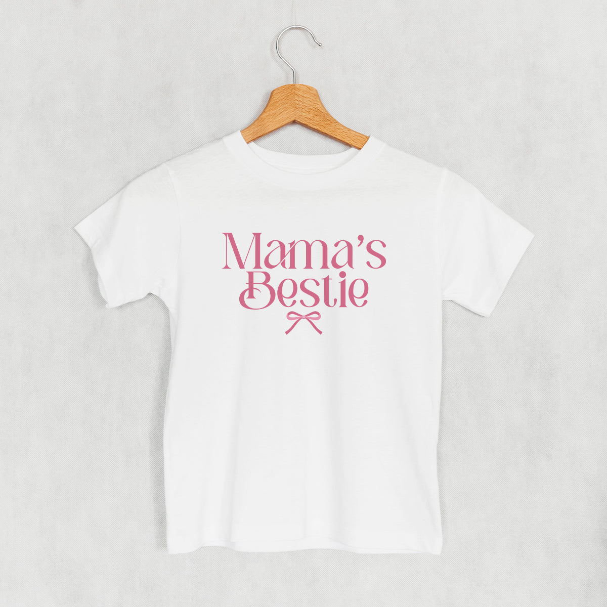 Mama's Bestie Pink Bow (Kids) - clothing by TeeHivey.com (Image 3)