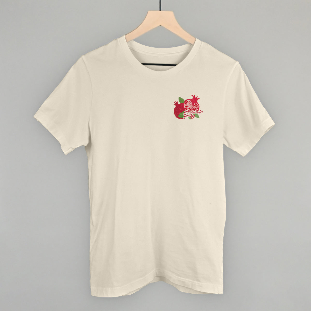Flourish Into Faith Pomegranate (Left Chest)