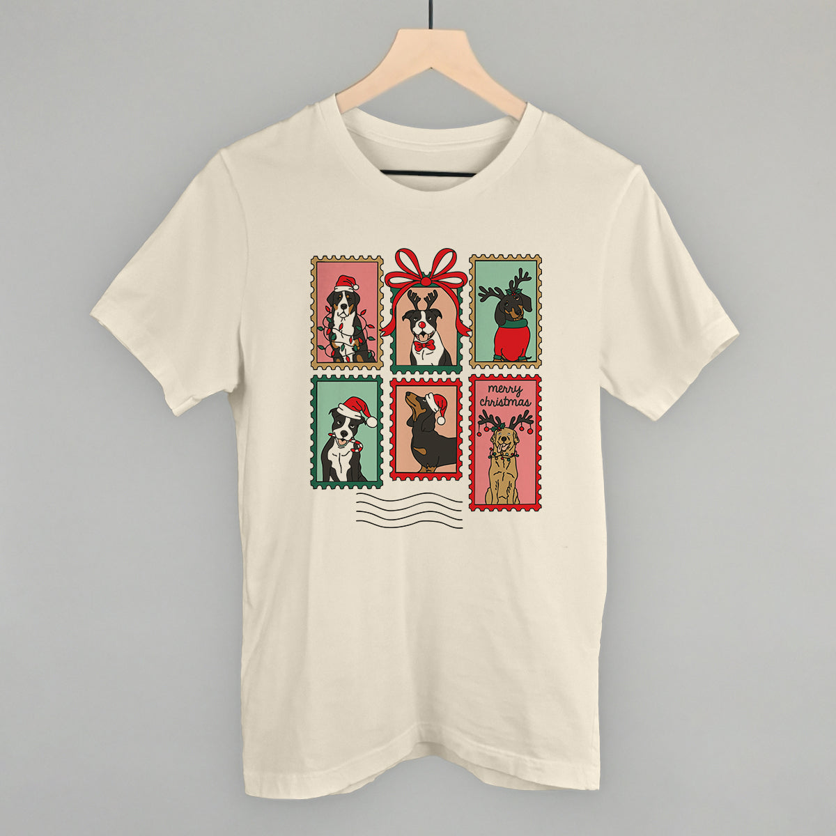 Dog Christmas Stamps Doodle