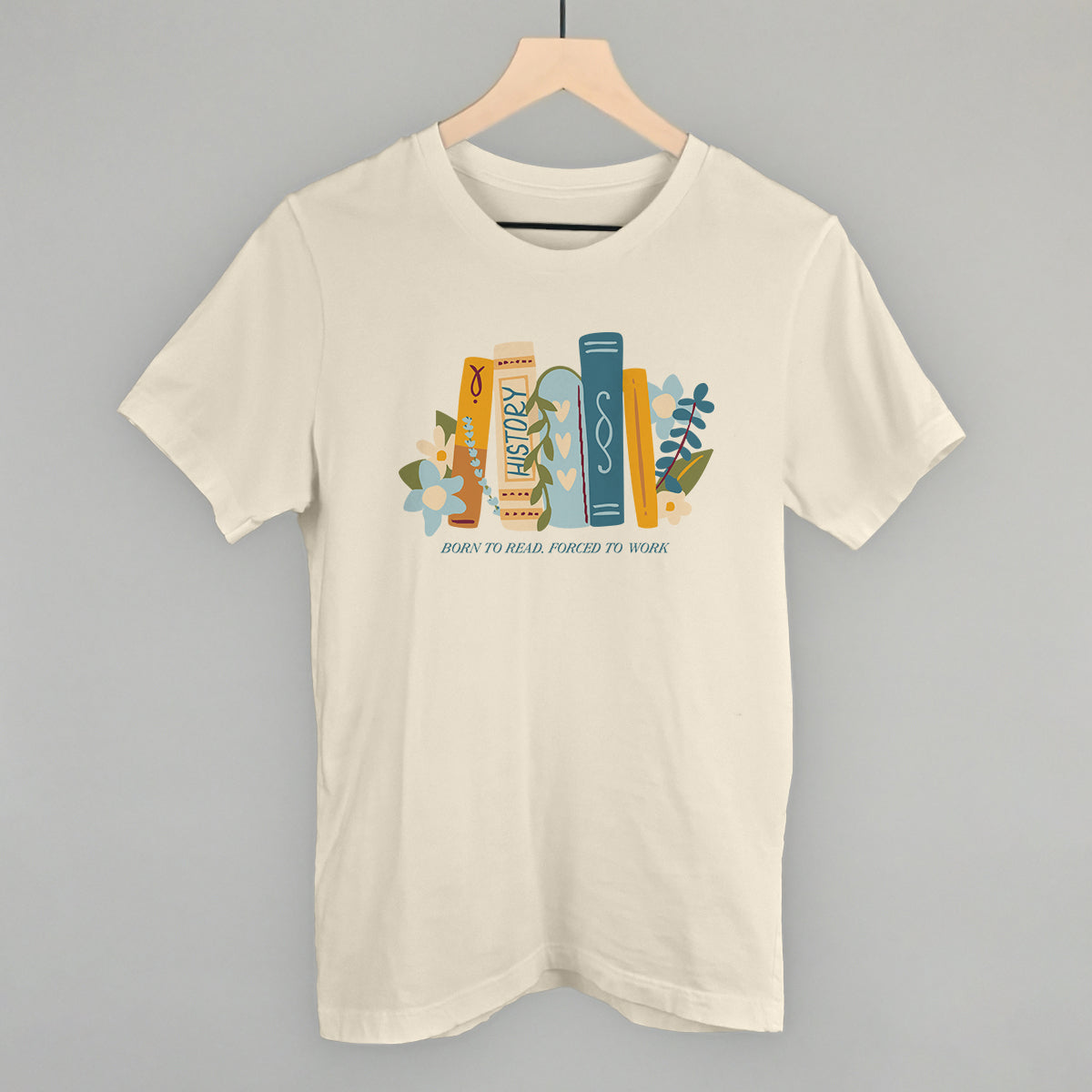 Born To Read, Forced To Work Doodle - clothing by TeeHivey.com (Image 1)