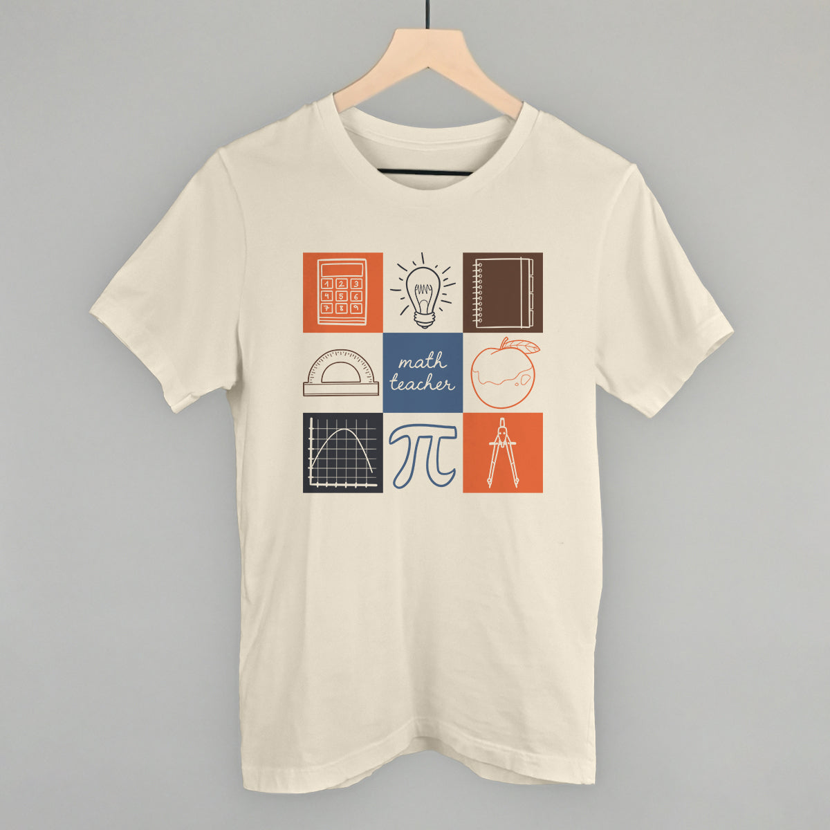Math Teacher Doodle Grid - clothing by TeeHivey.com (Image 1)