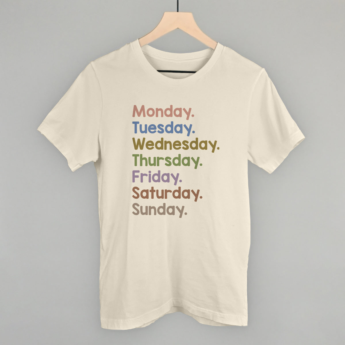 Days Of The Week Colorful - clothing by TeeHivey.com (Image 1)