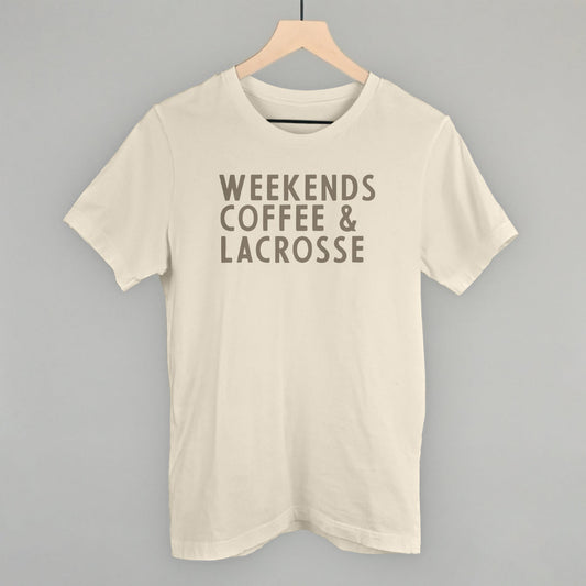 Weekends Coffee & Lacrosse - clothing by TeeHivey.com (Image 1)