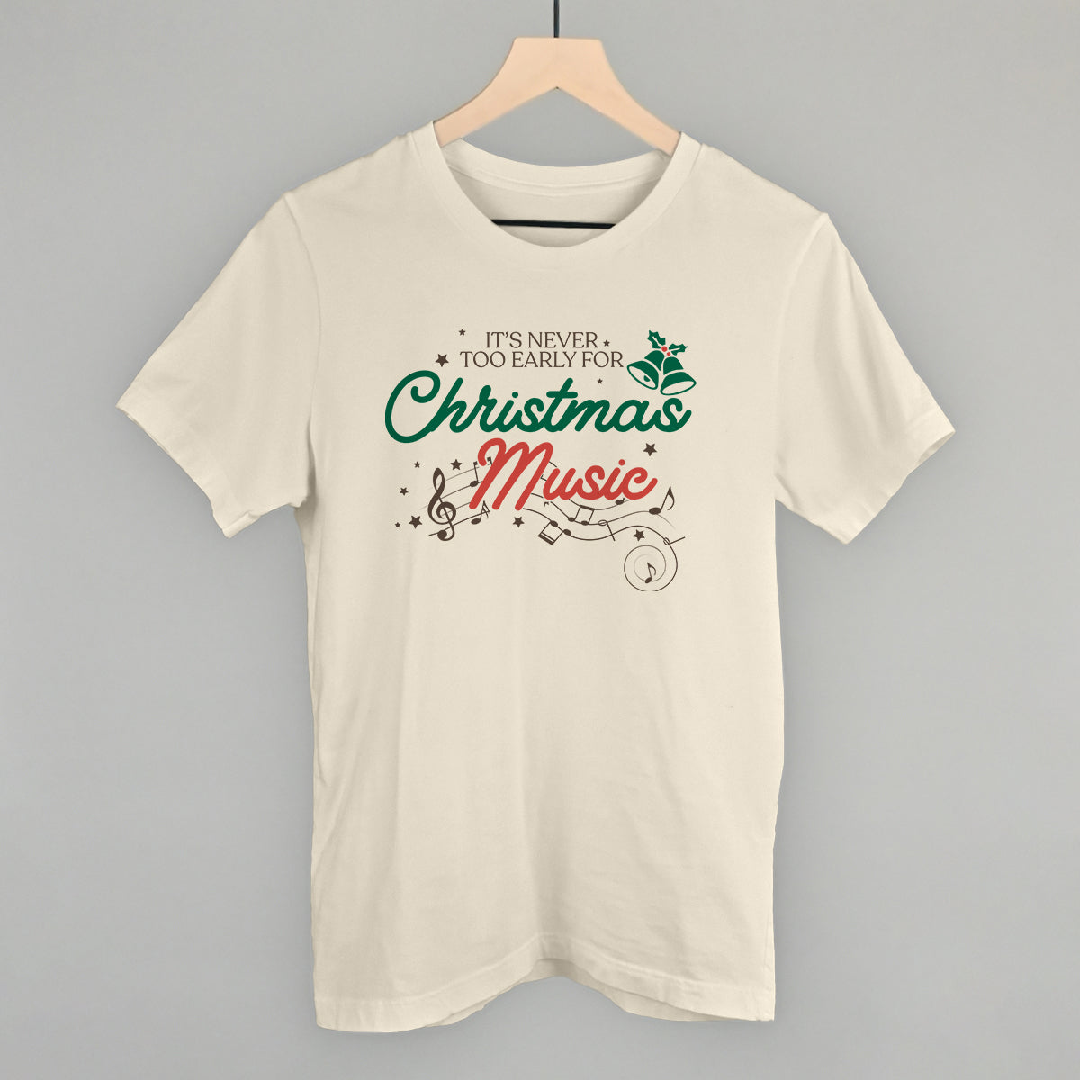It's Never Too Early For Christmas Music Doodle - clothing by TeeHivey.com (Image 2)