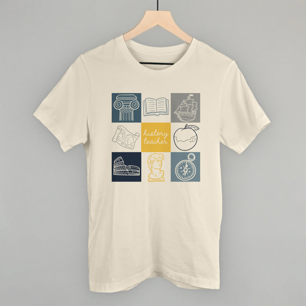 History Teacher Doodle Grid - clothing by TeeHivey.com (Image 2)