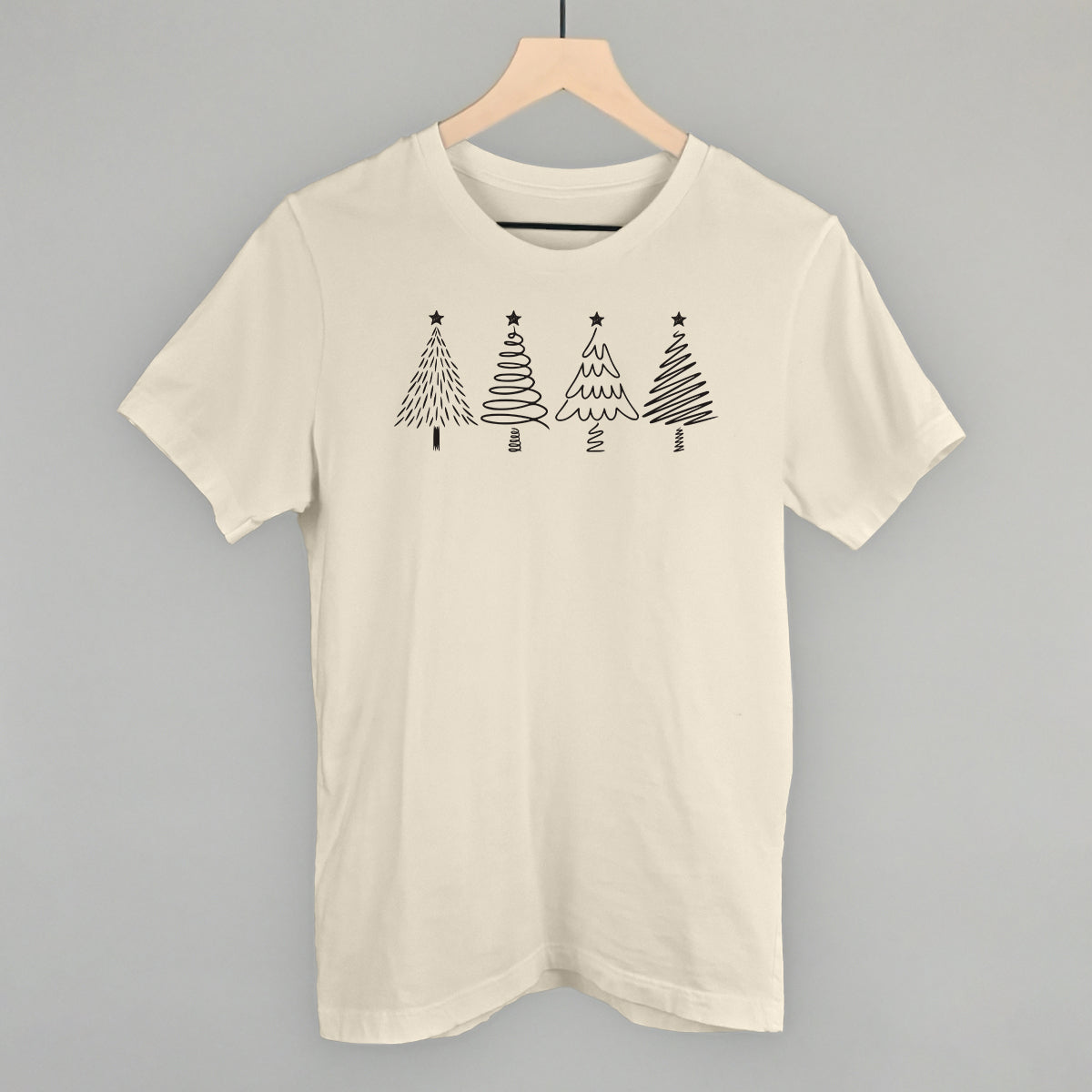 Christmas Tree Doodles (Black) - clothing by TeeHivey.com (Image 2)