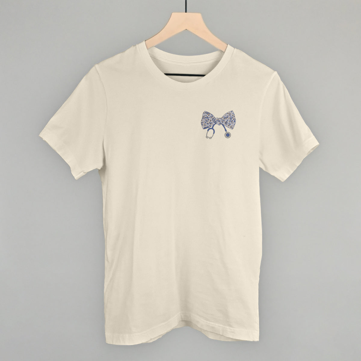 Stethoscope Floral Bow (Left Chest) - clothing by TeeHivey.com (Image 2)