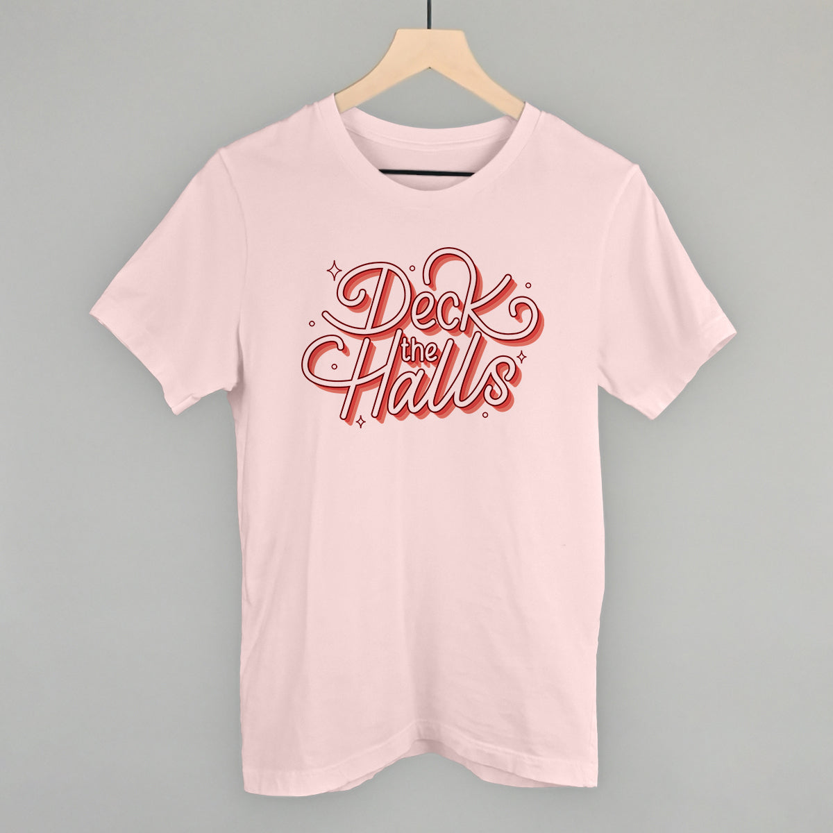 Deck The Halls Sparkle Script (Red) - clothing by TeeHivey.com (Image 2)