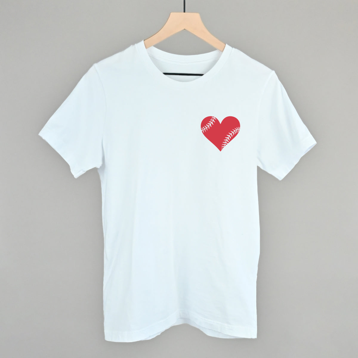 Baseball Heart (Left Chest) - clothing by TeeHivey.com (Image 3)
