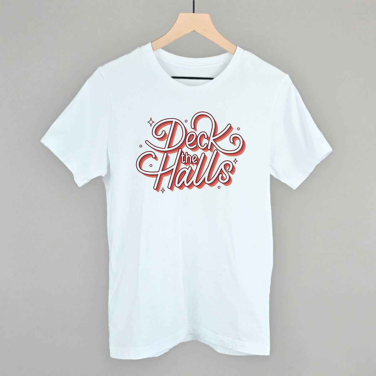 Deck The Halls Sparkle Script (Red) - clothing by TeeHivey.com (Image 3)
