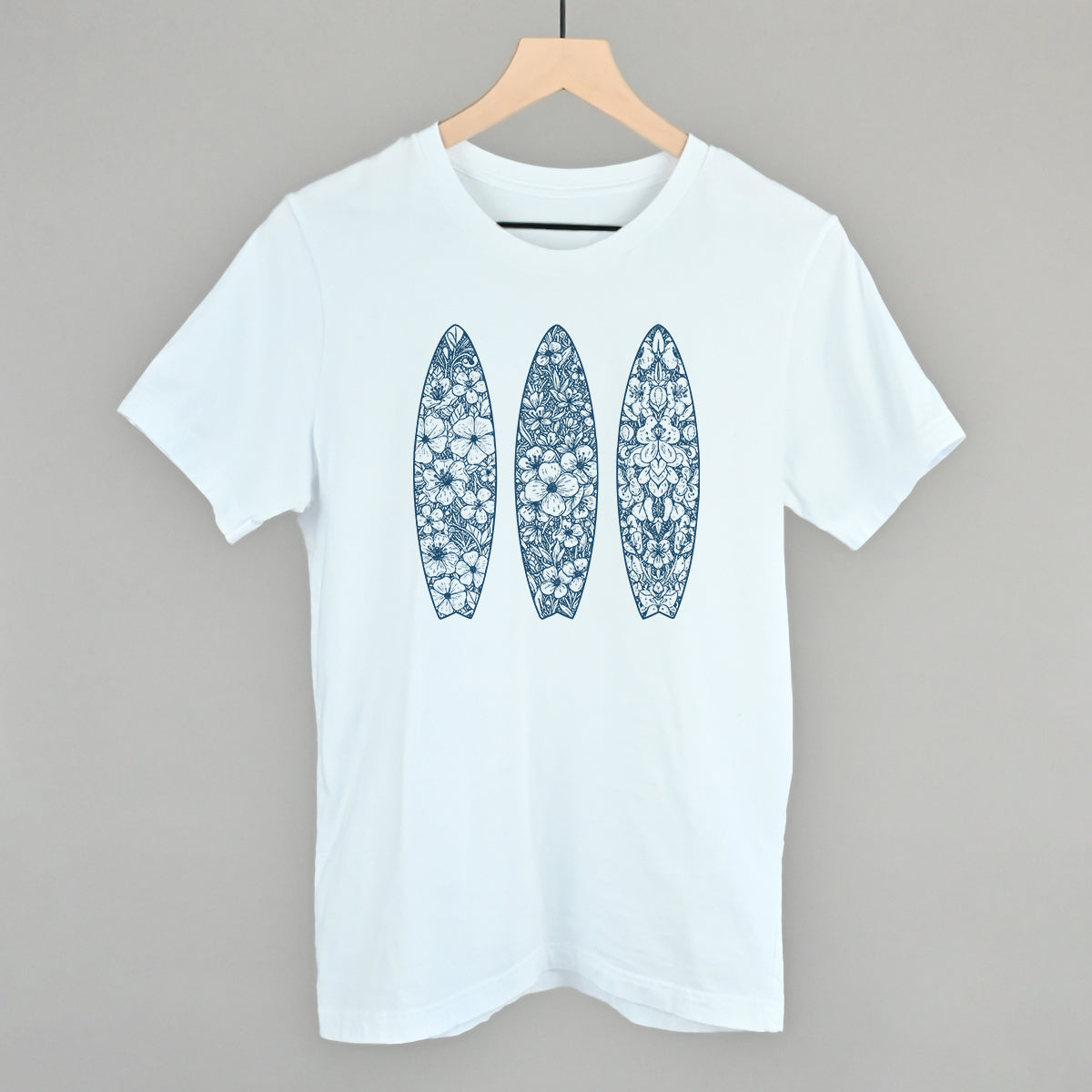 Blue Floral Surfboards - clothing by TeeHivey.com (Image 3)