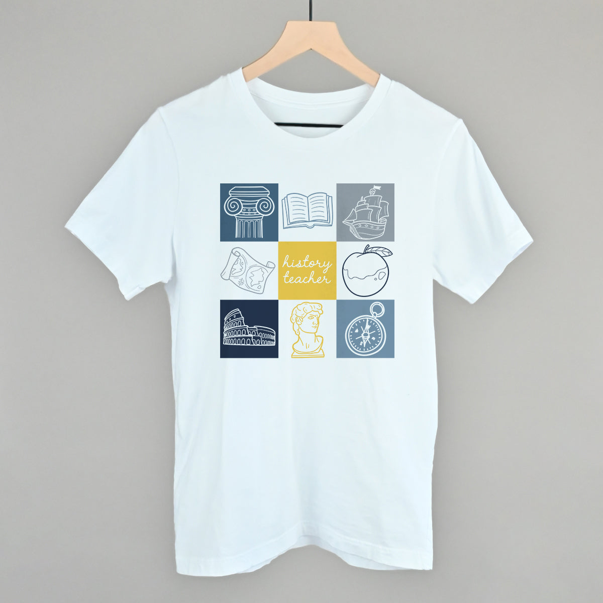 History Teacher Doodle Grid - clothing by TeeHivey.com (Image 1)