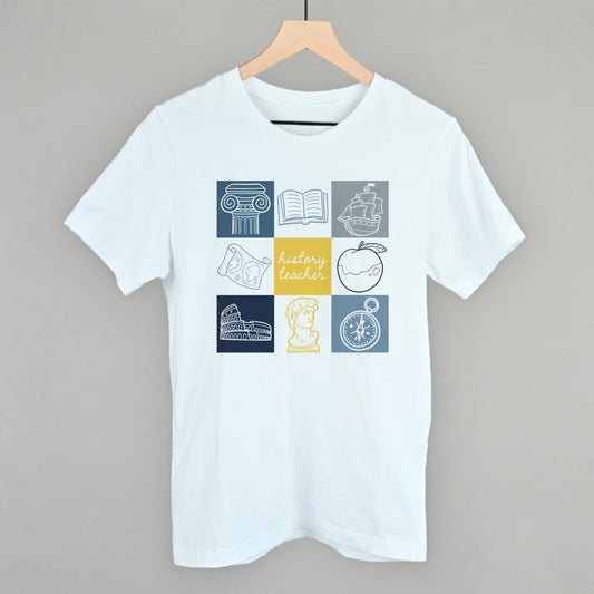 History Teacher Doodle Grid - clothing by TeeHivey.com (Image 1)