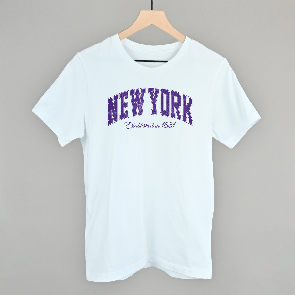 New York Varsity Arch (Purple) - clothing by TeeHivey.com (Image 1)