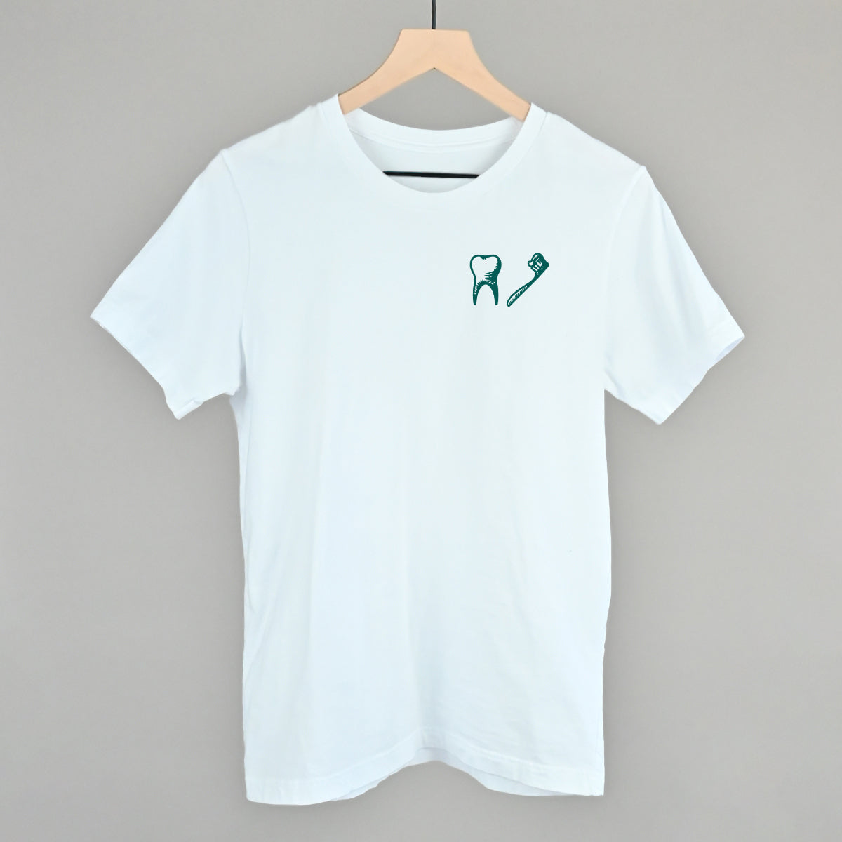 Tooth + Toothbrush (Left Chest) - clothing by TeeHivey.com (Image 3)
