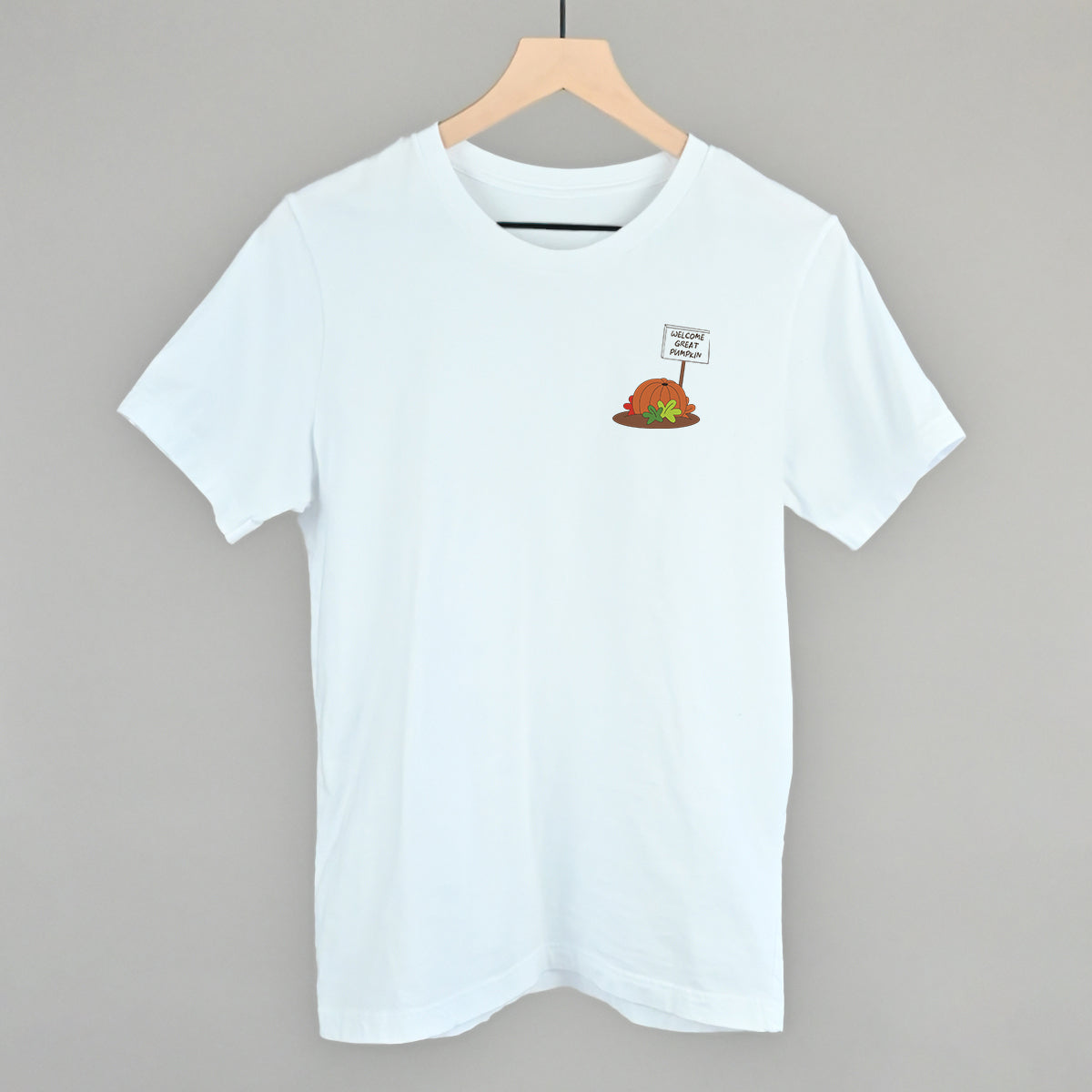 Welcome Great Pumpkin (Left Chest) - clothing by TeeHivey.com (Image 3)