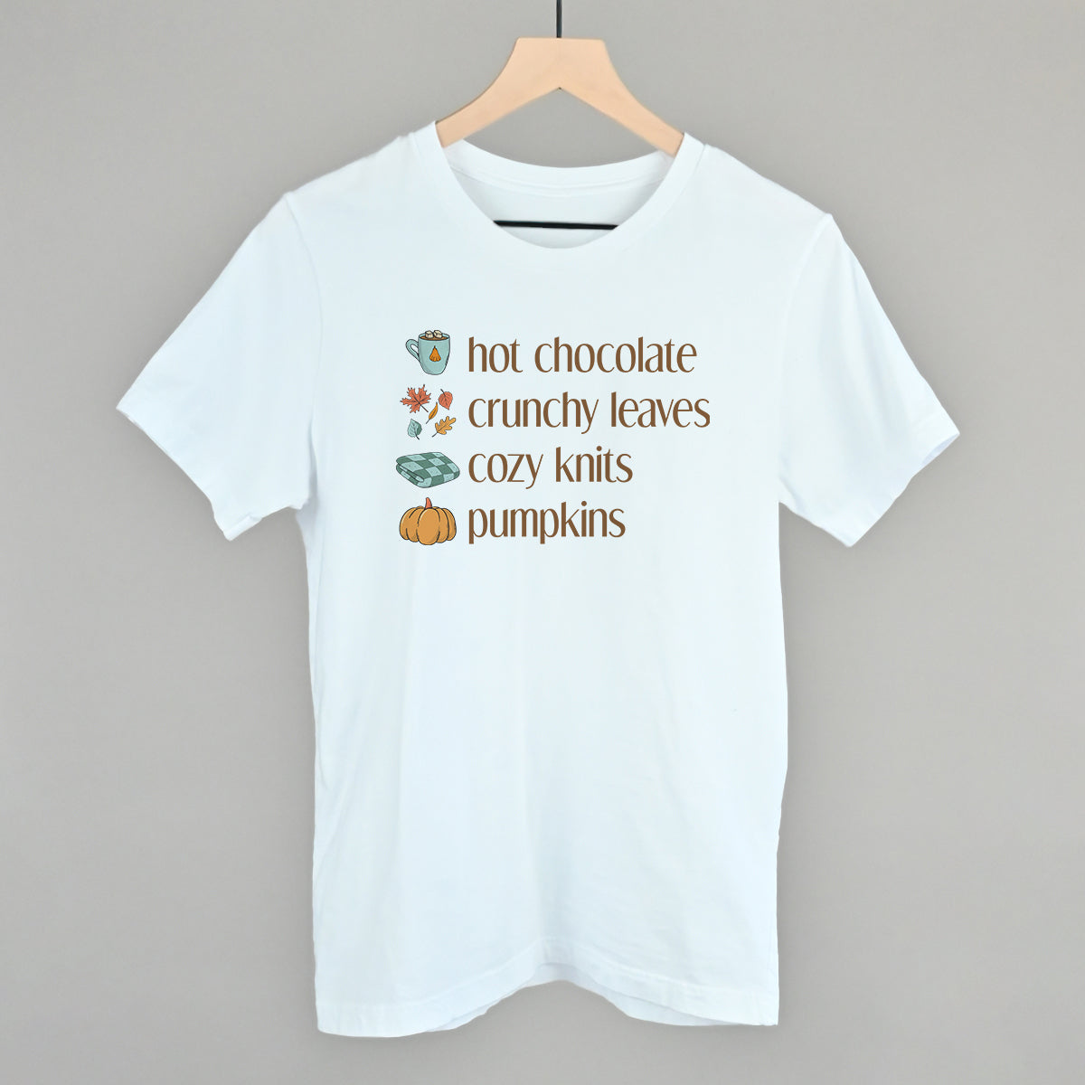 Hot Chocolate, Crunchy Leaves, Cozy Knits, Pumpkins - clothing by TeeHivey.com (Image 2)