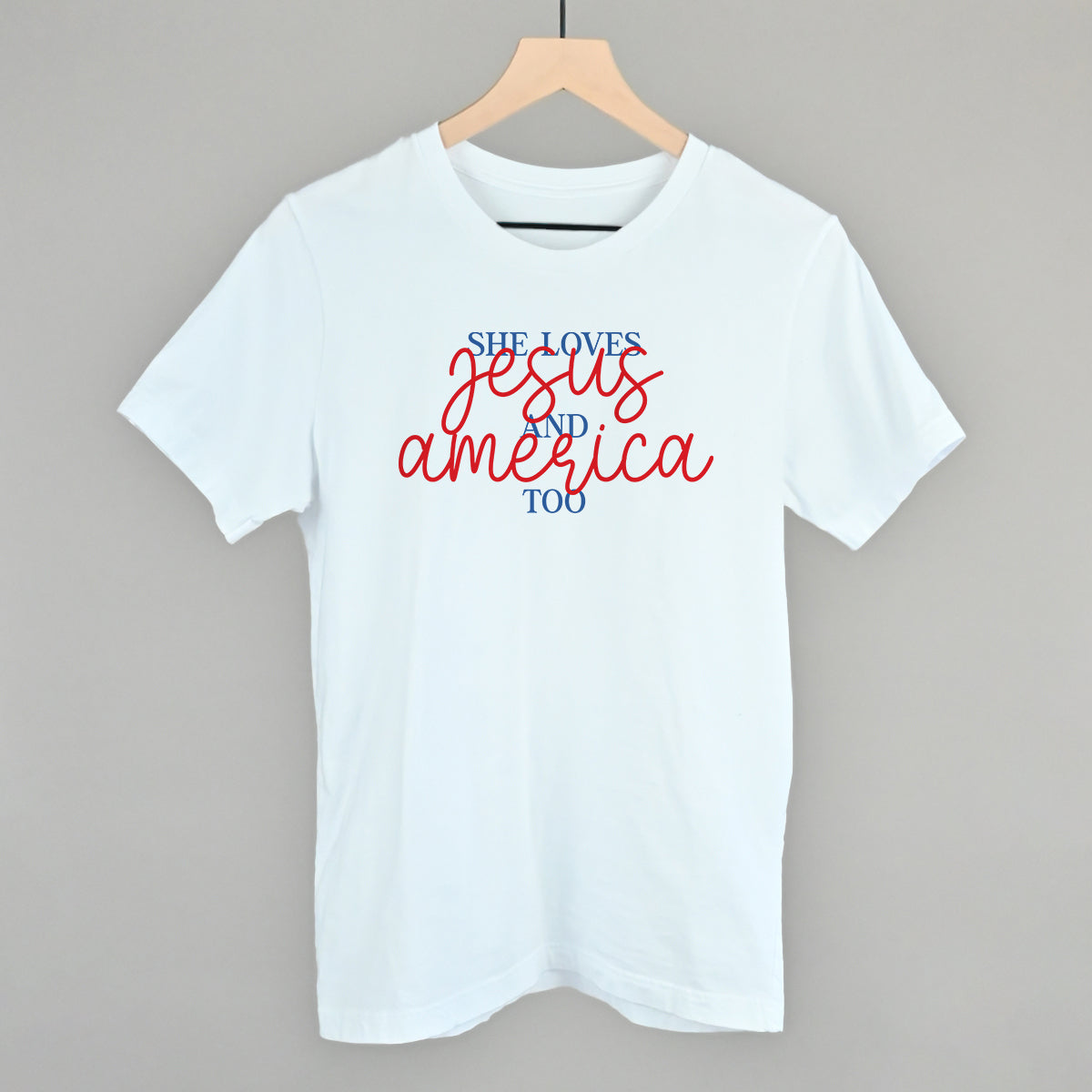 She Loves Jesus And America Too - clothing by TeeHivey.com (Image 1)