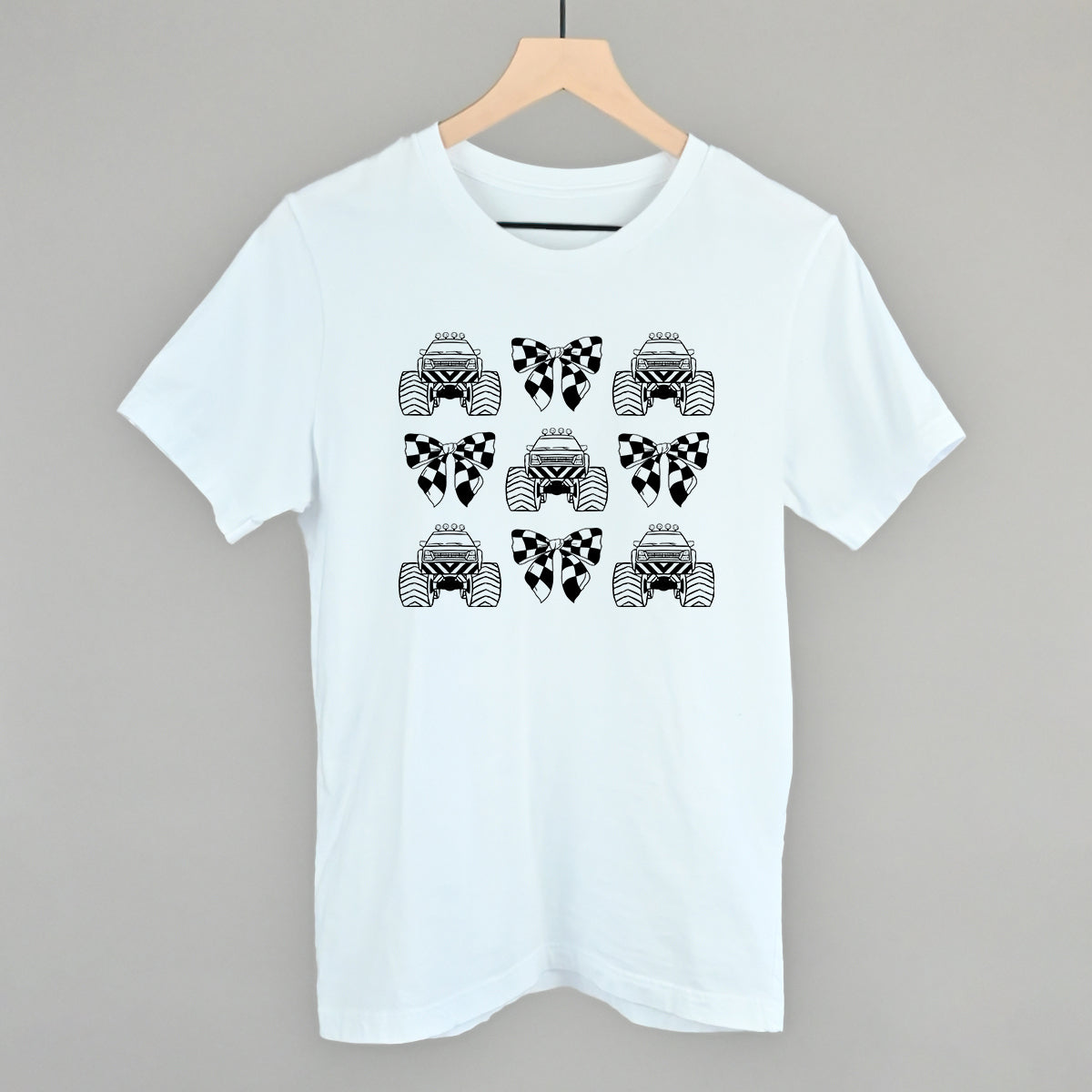 Monster Trucks + Checkered Bows - clothing by TeeHivey.com (Image 3)