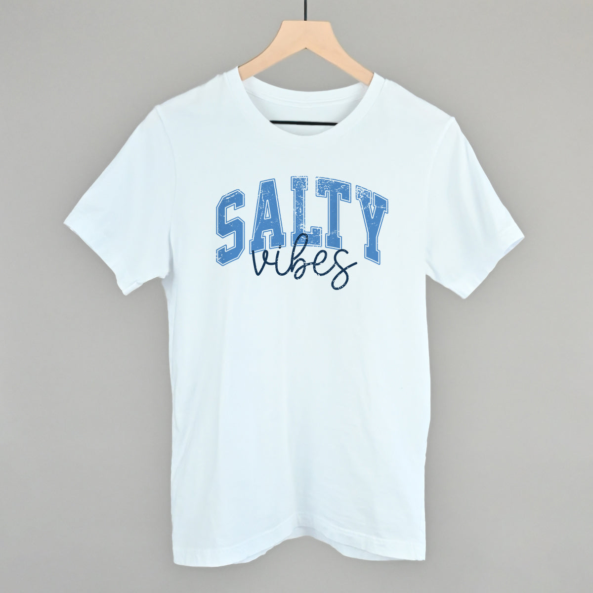 Salty Vibes Arch + Script Distressed - clothing by TeeHivey.com (Image 2)