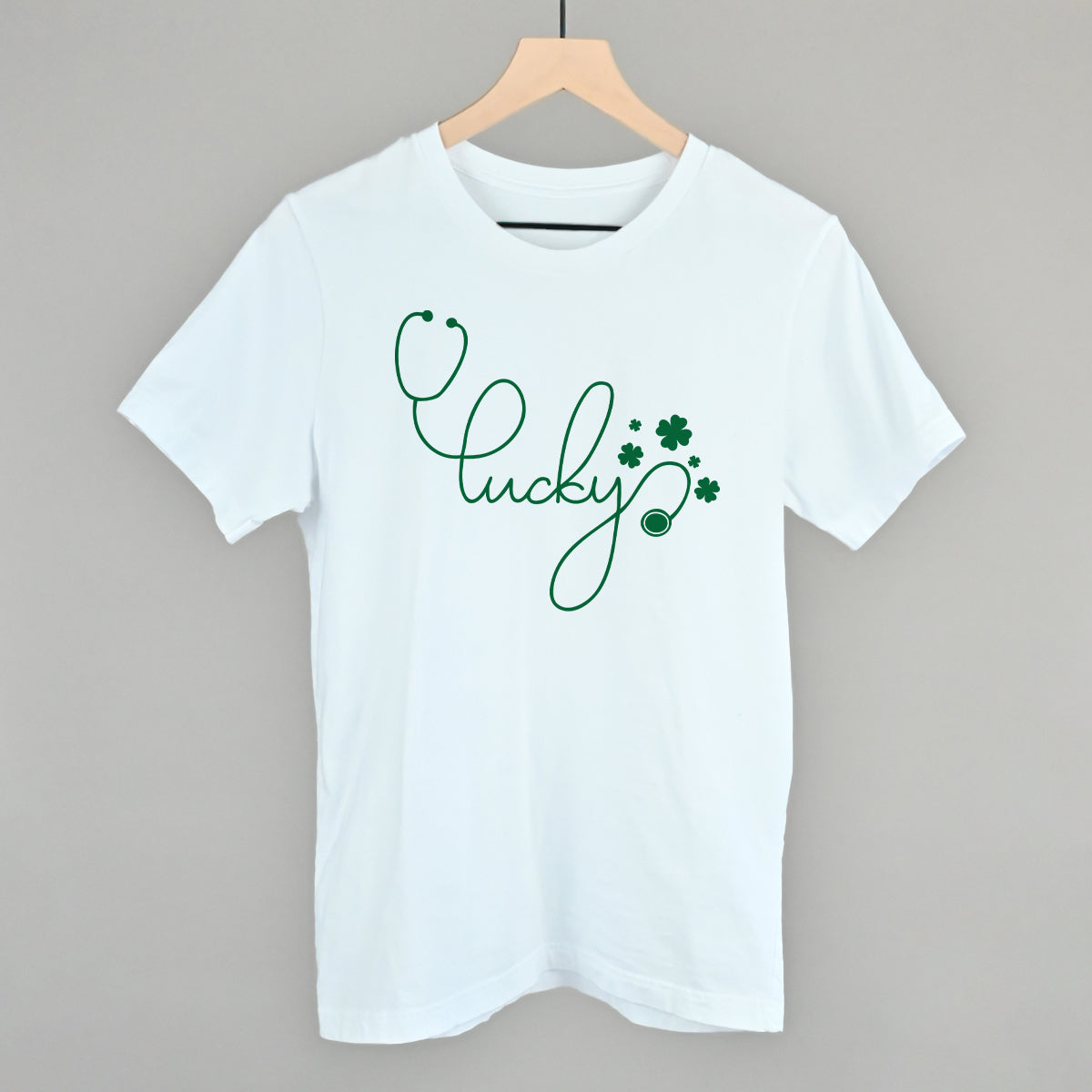 Lucky Script (Stethoscope) - clothing by TeeHivey.com (Image 3)