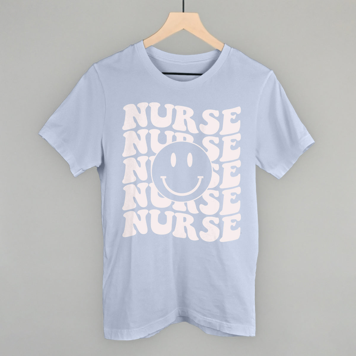 Retro Nurse Smiley (Repeated) - clothing by TeeHivey.com (Image 1)