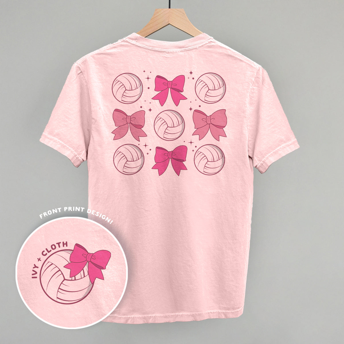 Volleyballs and Bows (Back Print) - clothing by TeeHivey.com (Image 2)
