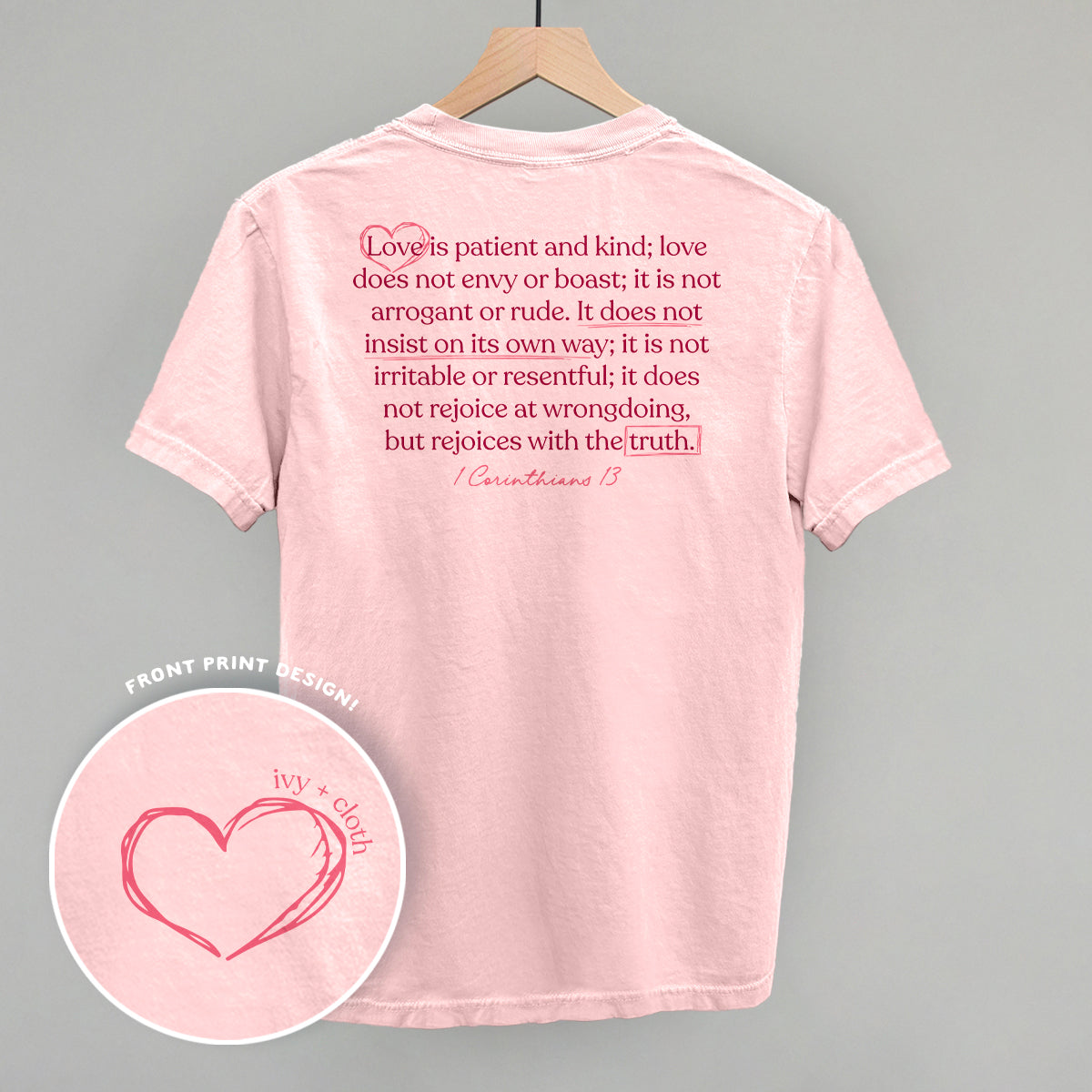 Love Is Patient And Kind (Back Print) - clothing by TeeHivey.com (Image 1)