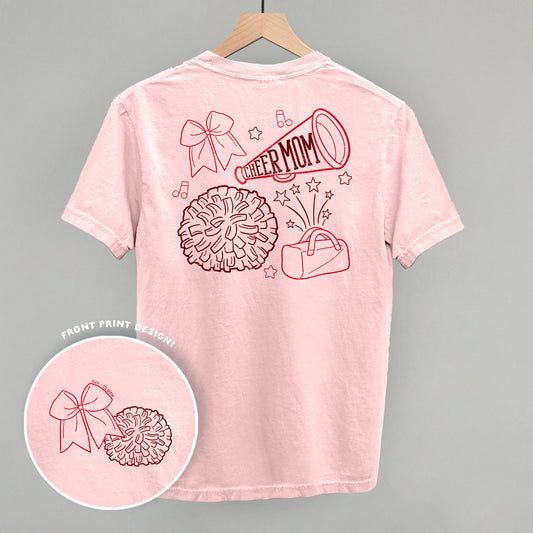 Cheer Mom Doodle (Back Print) - clothing by TeeHivey.com (Image 1)
