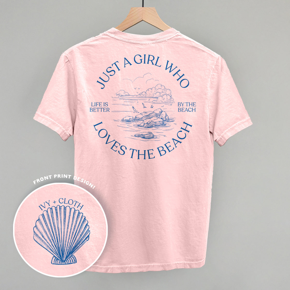Just A Girl Who Loves The Beach (Back Print) - clothing by TeeHivey.com (Image 2)