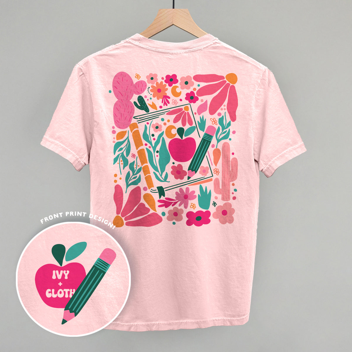 Abstract Floral Teacher Doodle (Back Print)