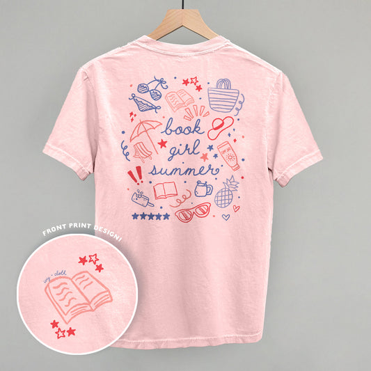 Book Girl Summer Colorful (Back Print) - clothing by TeeHivey.com (Image 1)