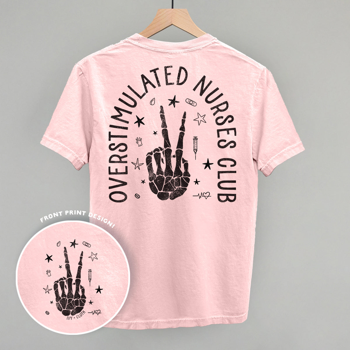 Overstimulated Nurses Club (Back Print) - clothing by TeeHivey.com (Image 3)