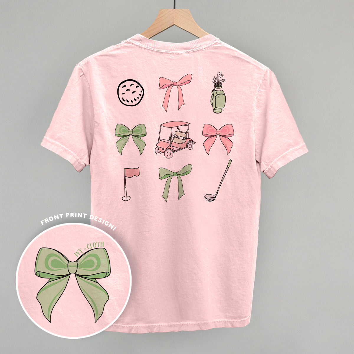 Pink & Green Golf Doodles (Back Print) - clothing by TeeHivey.com (Image 2)