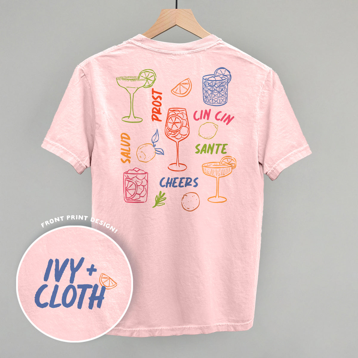 Cheers Cocktail Doodles (Back Print) - clothing by TeeHivey.com (Image 3)