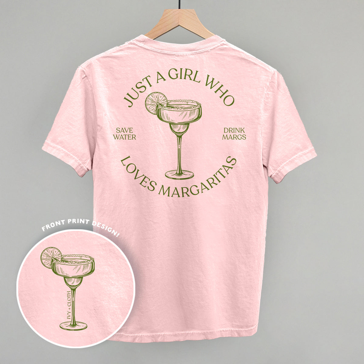 Just A Girl Who Loves Margaritas (Back Print) - clothing by TeeHivey.com (Image 3)