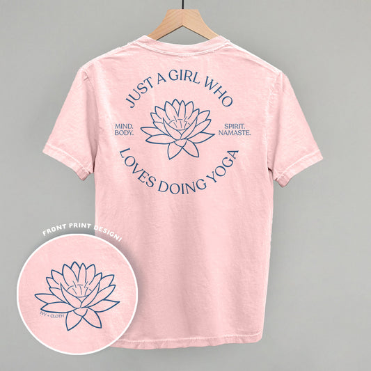 Just A Girl Who Loves Doing Yoga (Back Print) - clothing by TeeHivey.com (Image 1)