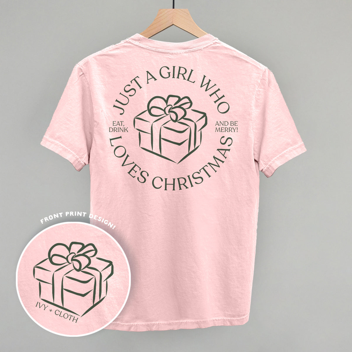 Just A Girl Who Loves Christmas (Back Print) - clothing by TeeHivey.com (Image 3)