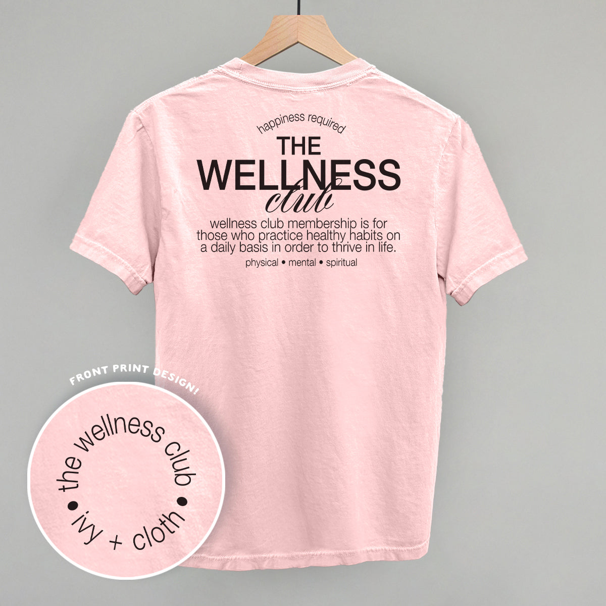 The Wellness Club Black (Back Print) - clothing by TeeHivey.com (Image 2)