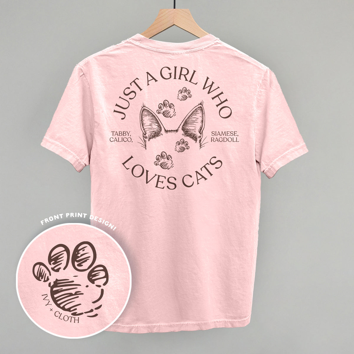 Just A Girl Who Loves Cats (Back Print) - clothing by TeeHivey.com (Image 2)