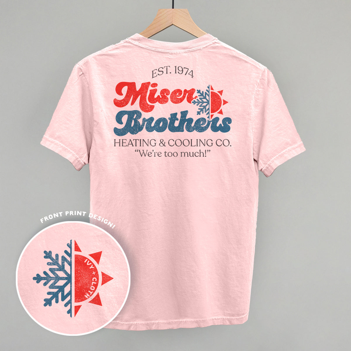 Miser Brothers Heating & Cooling Co Back Print - clothing by TeeHivey.com (Image 2)