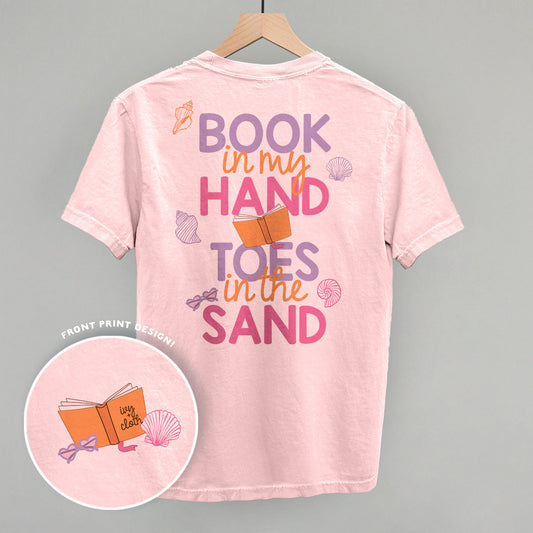 Book In My Hand, Toes In The Sand (Back Print) - clothing by TeeHivey.com (Image 1)